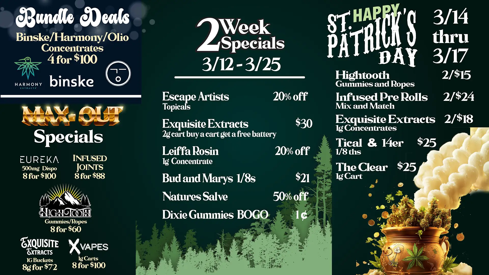 Max-out specials, 2-week Deals