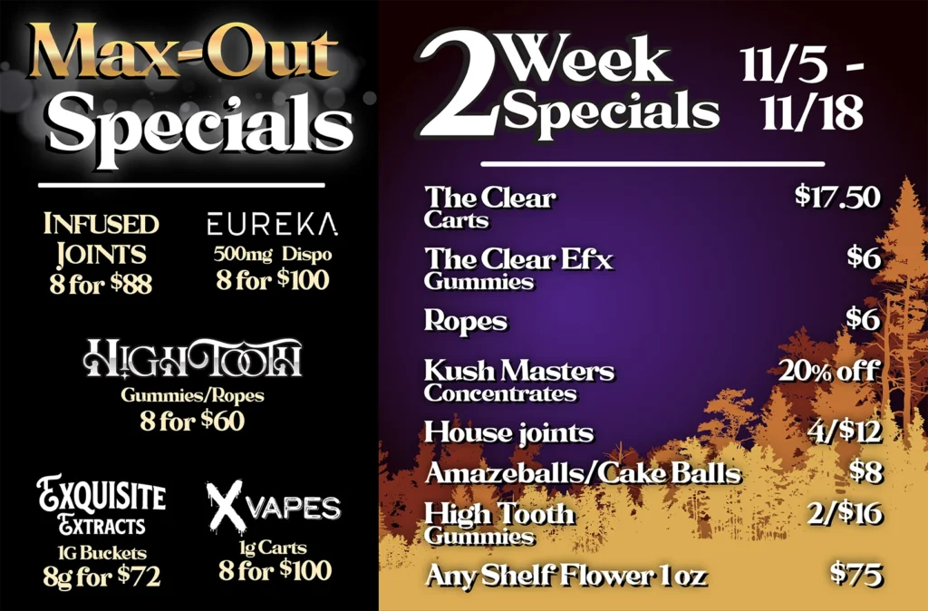 2 Week Specials / Max-Out Specials